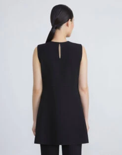 Finesse Crepe Wrap Tunic -Chic Daily Fashion mbeb1r 6147 black back