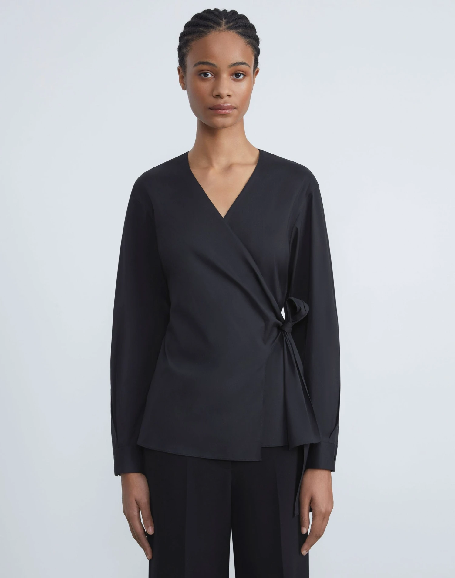 Stretch Cotton Wrap Blouse 5 Stretch Cotton Wrap Blouse - Image 5