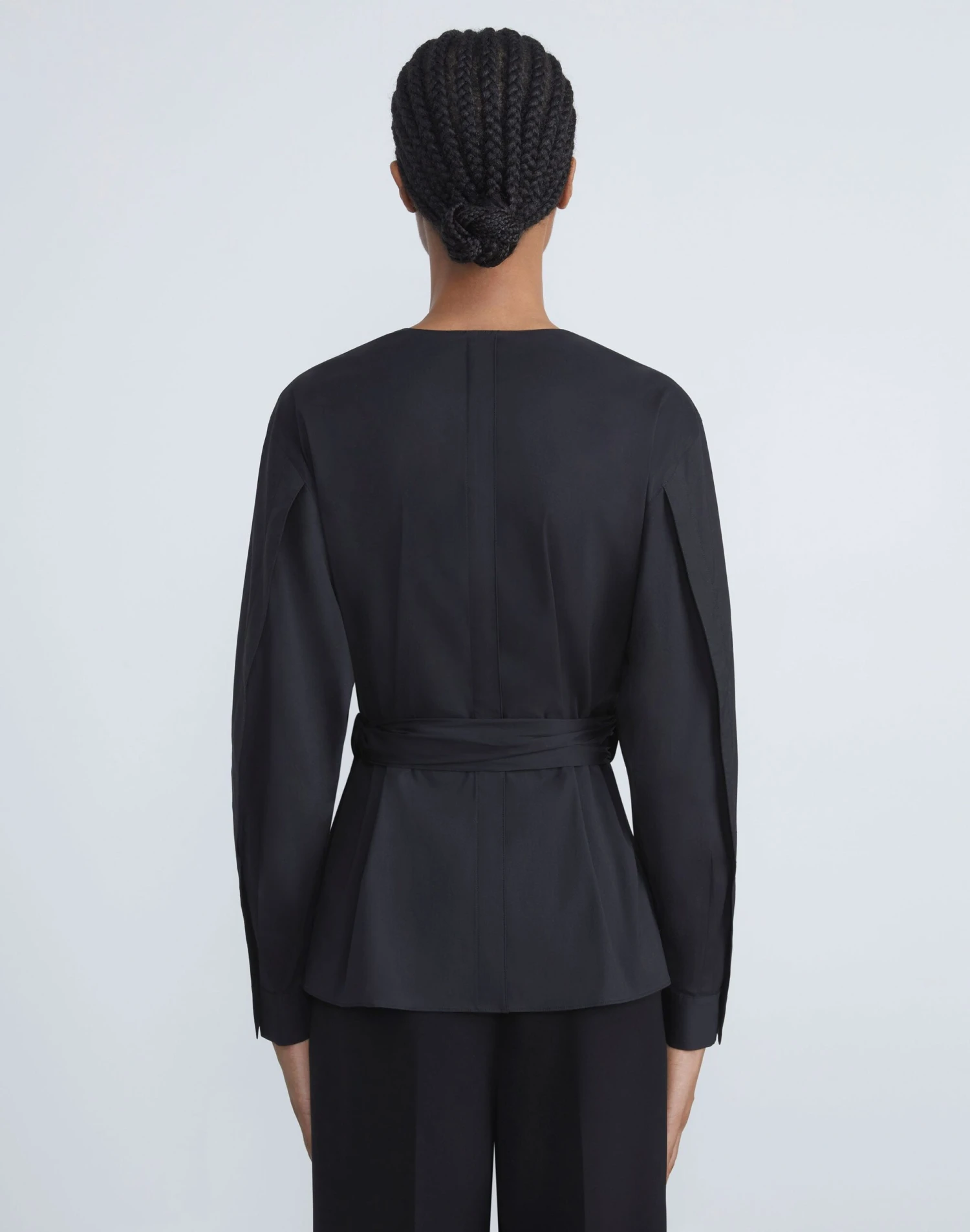 Stretch Cotton Wrap Blouse 3 Stretch Cotton Wrap Blouse - Image 3