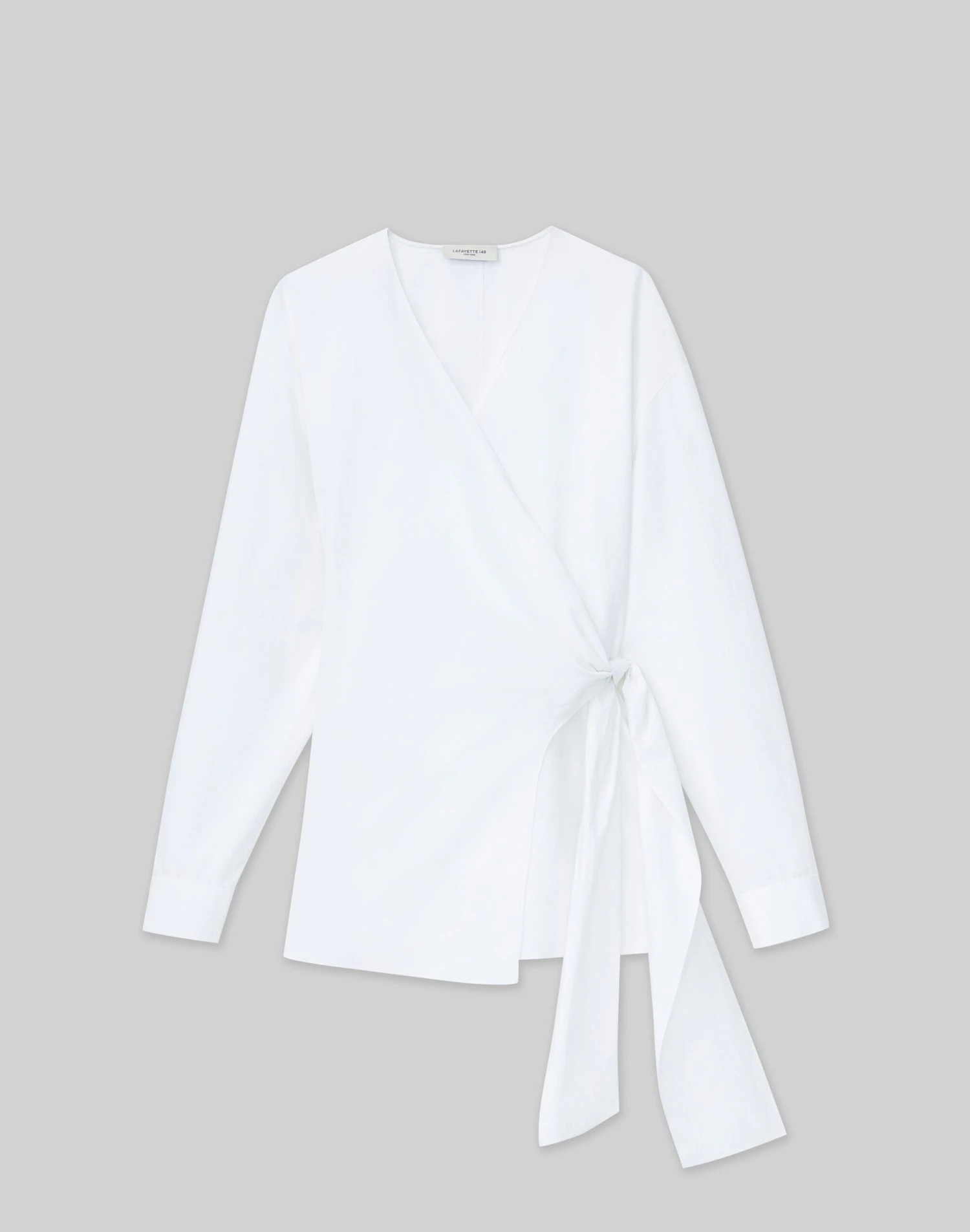 Stretch Cotton Wrap Blouse 6 Stretch Cotton Wrap Blouse - Image 6