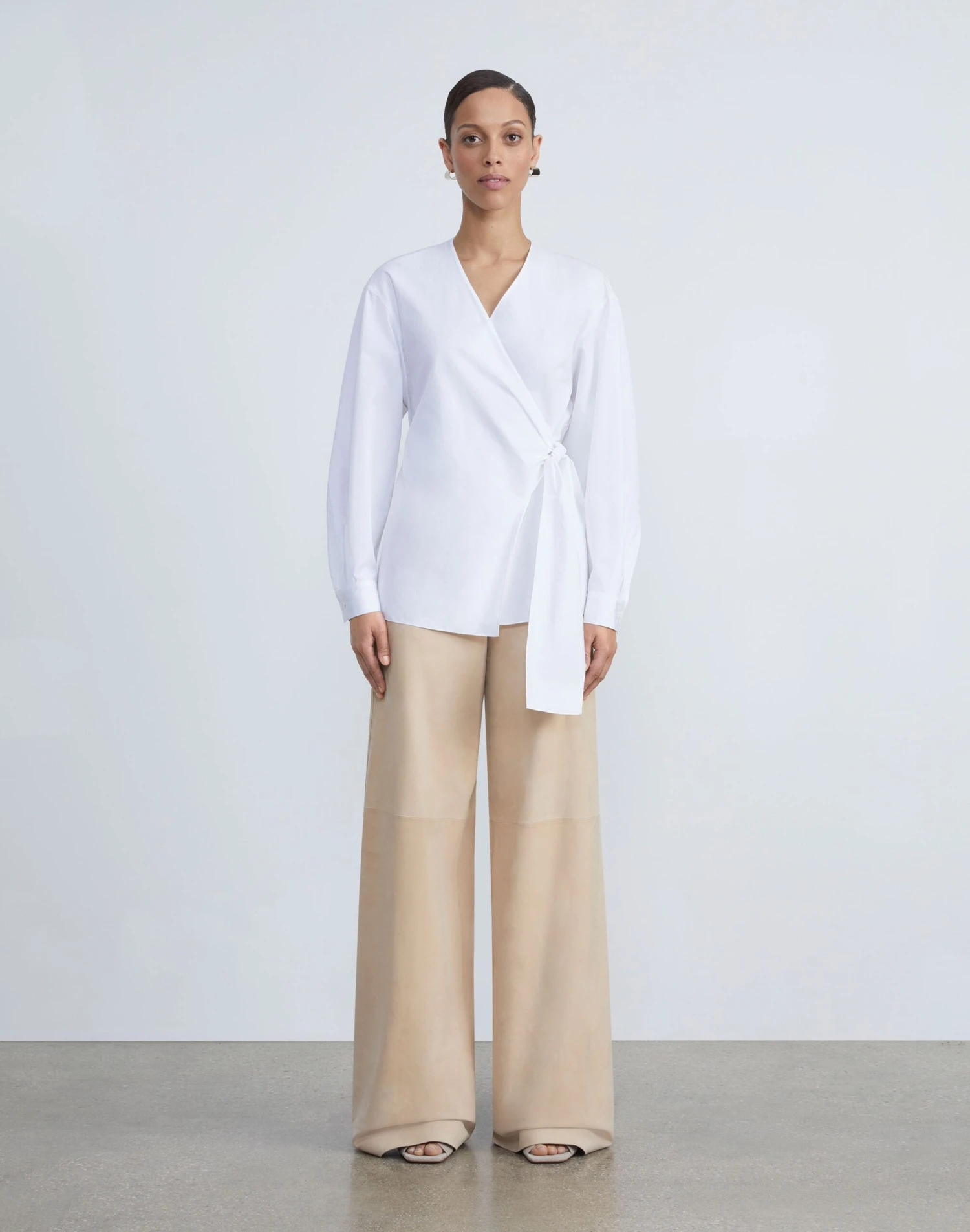 Stretch Cotton Wrap Blouse 9 Stretch Cotton Wrap Blouse - Image 9