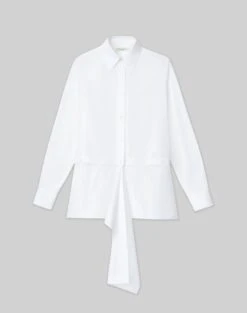 Organic Cotton Poplin Oversized Convertible Shirt