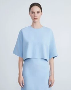 Viscose-Silk Blouse -Chic Daily Fashion mbec9r 1x42 aerial blue