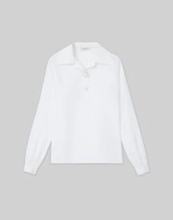 Finesse Crepe Collared Blouse