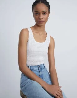 Satin Smocked Stripe Sleeveless Blouse -Chic Daily Fashion mbed5h 9327 cloud elevated