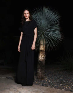 Organic Silk Stretch Crepe De Chine Wrap Blouse -Chic Daily Fashion mbed8r 5553 black elevated