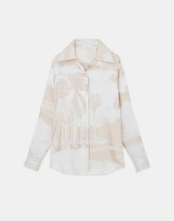 Postcards Jacquard Silk Blouse