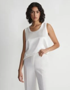 Silk Charmeuse Reversible Perla Blouse 26 Silk Charmeuse Reversible Perla Blouse -Chic Daily Fashion mbw19r 2629 cloud