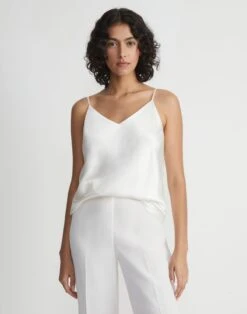 Silk Charmeuse Bias Tank -Chic Daily Fashion mby95r 2629 cloud