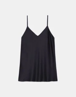 Silk Charmeuse Bias Tank -Chic Daily Fashion mby95r 2629 navy flat
