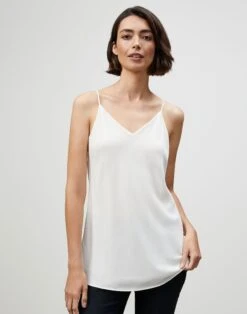 Lightweight Sandwashed Silk Bias Tank