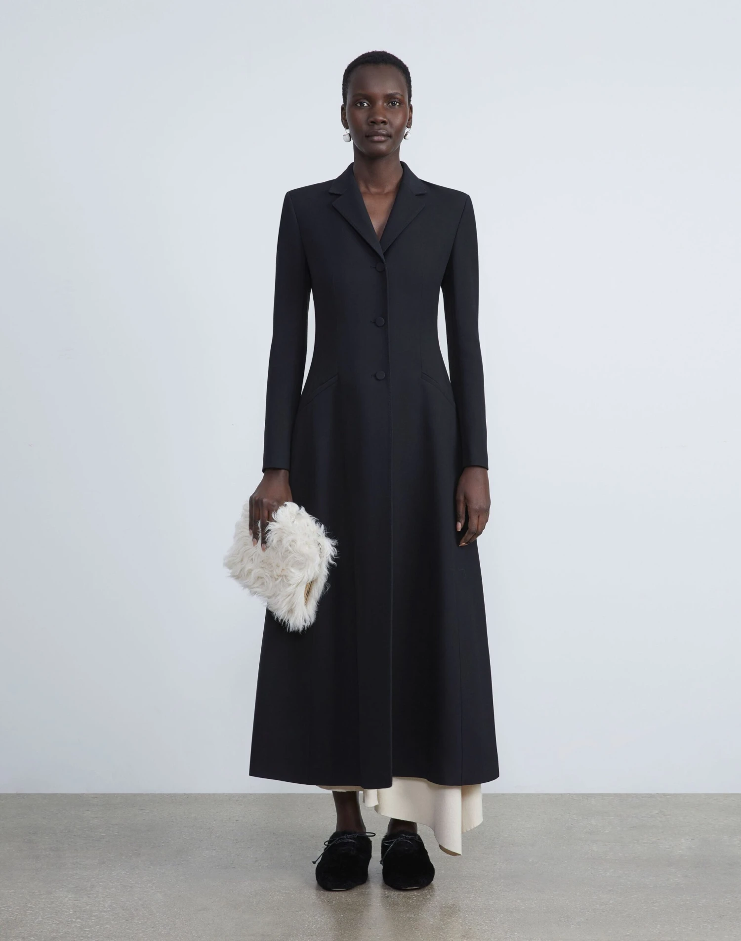 Wool-Silk Crepe Three-Button Academy Coat 2 Wool-Silk Crepe Three-Button Academy Coat - Image 2