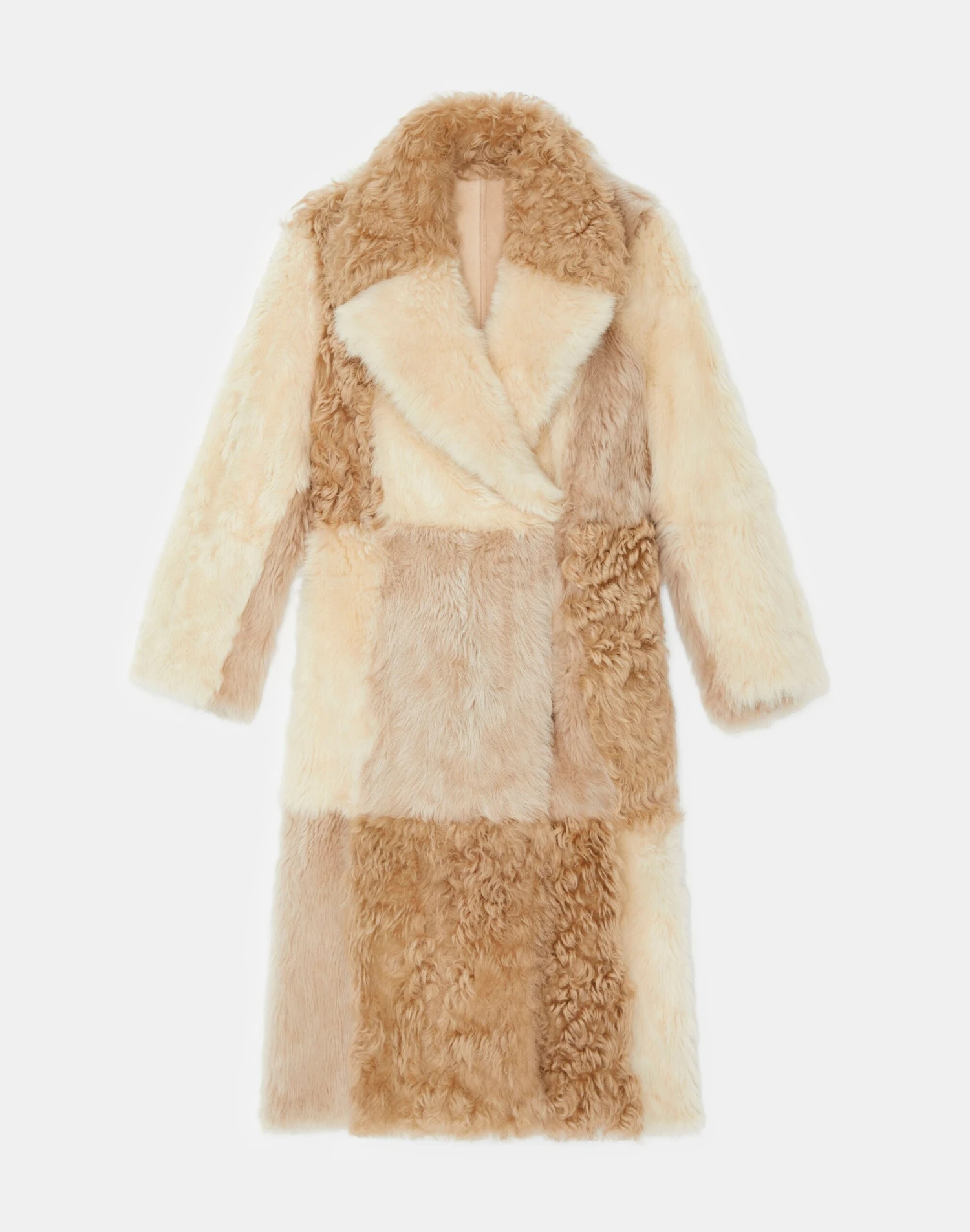 Long Hair Shearling Reversible Double-Breasted Overcoat 2 Long Hair Shearling Reversible Double-Breasted Overcoat - Image 2