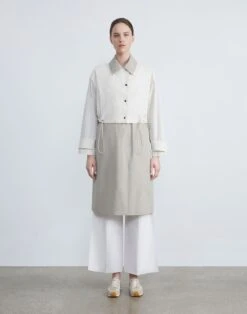 Two Tone Cotton Oversized Convertible Trench Coat 12 Two Tone Cotton Oversized Convertible Trench Coat -Chic Daily Fashion mcb72r 1x40 alabaster sandstone
