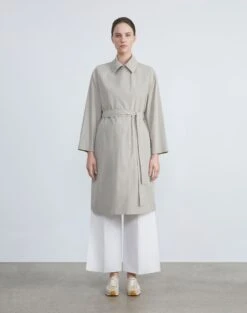 Two Tone Cotton Oversized Convertible Trench Coat 16 Two Tone Cotton Oversized Convertible Trench Coat -Chic Daily Fashion mcb72r 1x40 alabaster sandstone 2