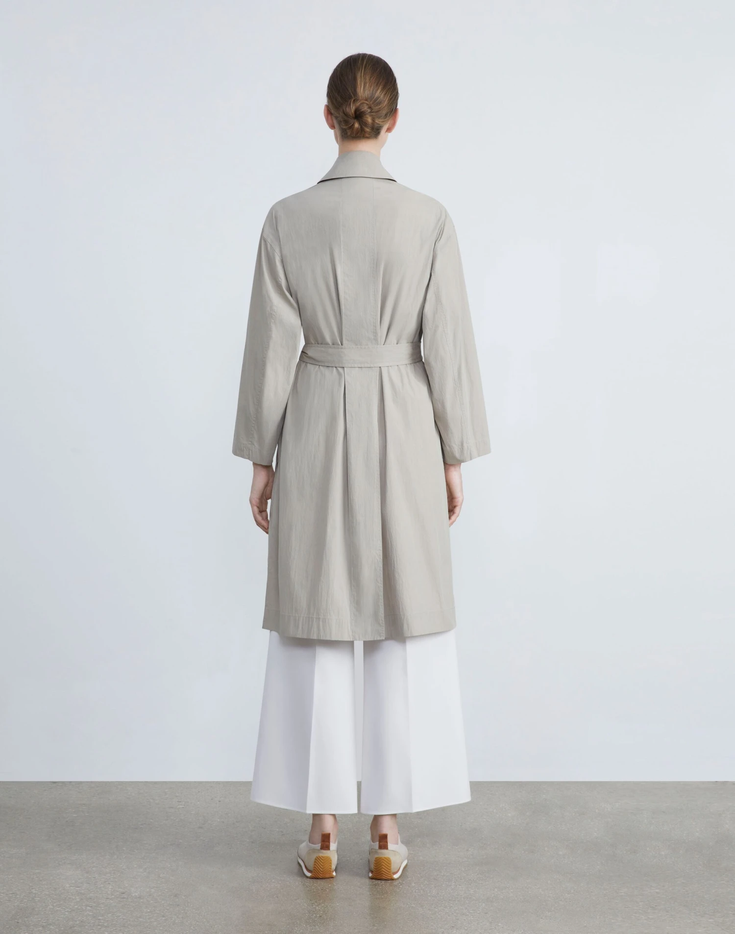 Two Tone Cotton Oversized Convertible Trench Coat 5 Two Tone Cotton Oversized Convertible Trench Coat - Image 5