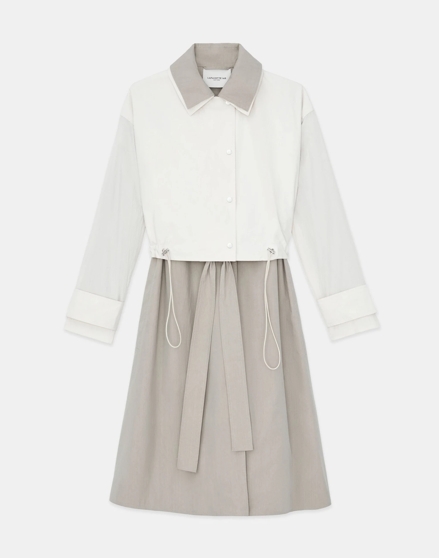 Two Tone Cotton Oversized Convertible Trench Coat 1 Two Tone Cotton Oversized Convertible Trench Coat