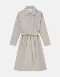 Two Tone Cotton Oversized Convertible Trench Coat 18 Two Tone Cotton Oversized Convertible Trench Coat -Chic Daily Fashion mcb72r 1x40 alabaster sandstone flat2