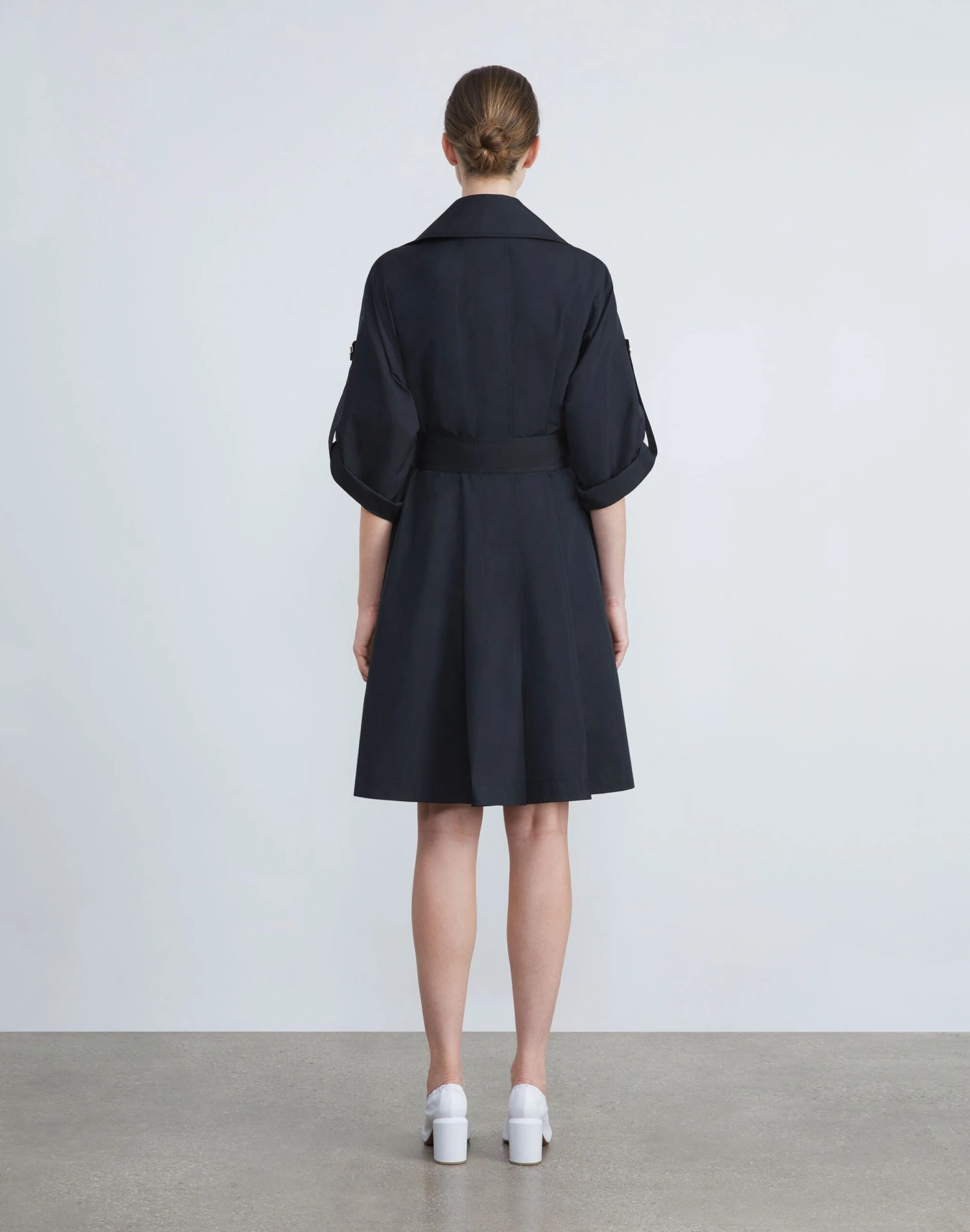 Regenerated Poly Taffeta Short Trench Coat 3 Regenerated Poly Taffeta Short Trench Coat - Image 3