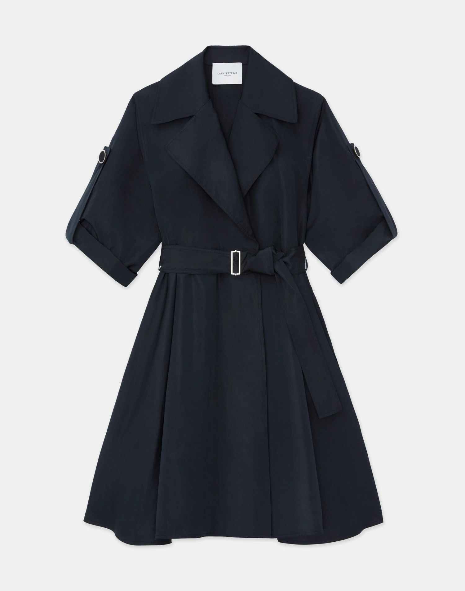 Regenerated Poly Taffeta Short Trench Coat 1 Regenerated Poly Taffeta Short Trench Coat