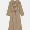 Cotton Twill Convertible Trench Coat