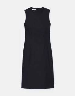 Stretch Wool Sheath Dress