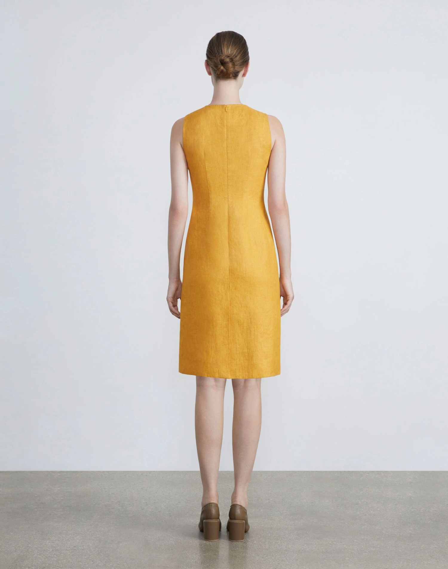 Linen Twill Mélange Sheath Dress 5 Linen Twill Mélange Sheath Dress - Image 5