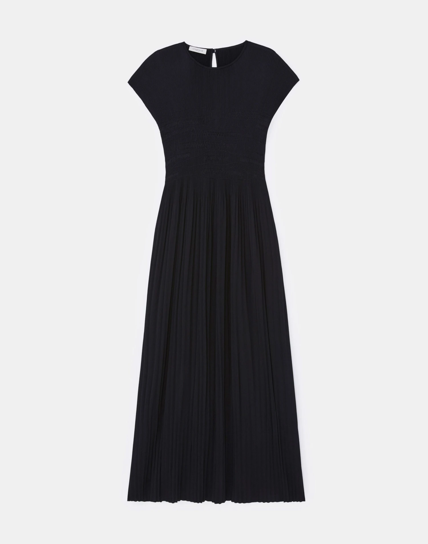 Satin Plissé Hand-Smocked Cap Sleeve Dress 1 Satin Plissé Hand-Smocked Cap Sleeve Dress