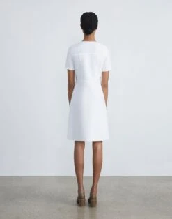 Wool-Silk Crepe Double Breasted Dress 13 Wool-Silk Crepe Double Breasted Dress -Chic Daily Fashion mddl8r 1u35 cloud back