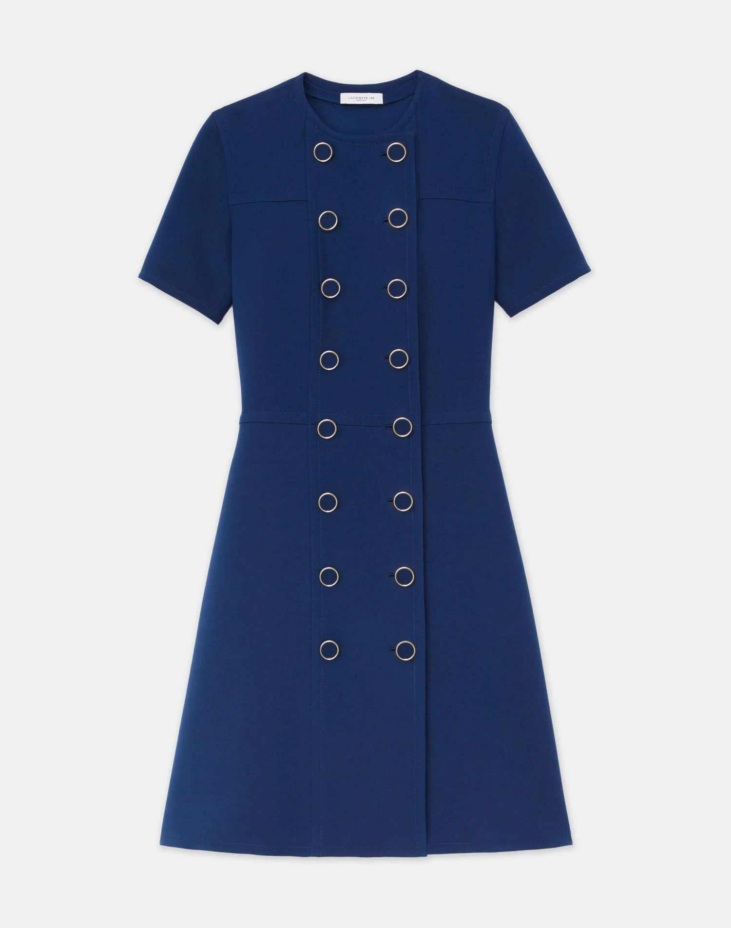 Wool-Silk Crepe Double Breasted Dress 7 Wool-Silk Crepe Double Breasted Dress - Image 7