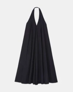 Organic Cotton Poplin Pleated Swing Dress