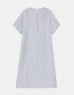 Vintage Linen Pintuck Popover Dress
