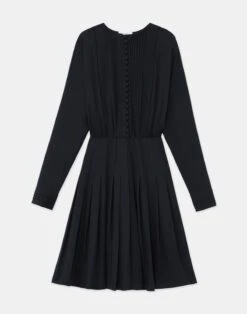 Organic Silk Georgette Pintuck Dress