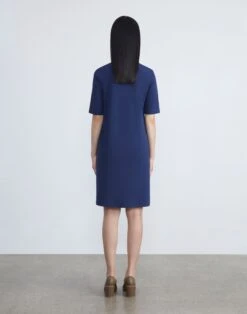 Regenerated Punto Milano Popover Dress 10 Regenerated Punto Milano Popover Dress -Chic Daily Fashion mddn7r j003 midnight blue back