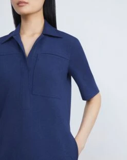 Regenerated Punto Milano Popover Dress 11 Regenerated Punto Milano Popover Dress -Chic Daily Fashion mddn7r j003 midnight blue detail