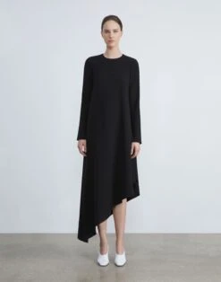 Finesse Crepe Asymmetric Dress 10 Finesse Crepe Asymmetric Dress -Chic Daily Fashion mddp7r 6147 black