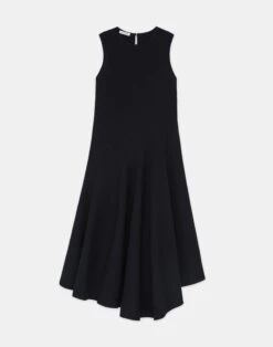 Responsible Wool Nouveau Crepe Asymmetric Dress