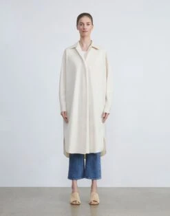 Responsible Natural Cotton Oversized Shirtdress 8 Responsible Natural Cotton Oversized Shirtdress -Chic Daily Fashion mddq6r 1x45 buff