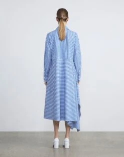 Banker Stripe Cotton Asymmetric Shirtdress 9 Banker Stripe Cotton Asymmetric Shirtdress -Chic Daily Fashion mddr1r 1x51 royale multi back