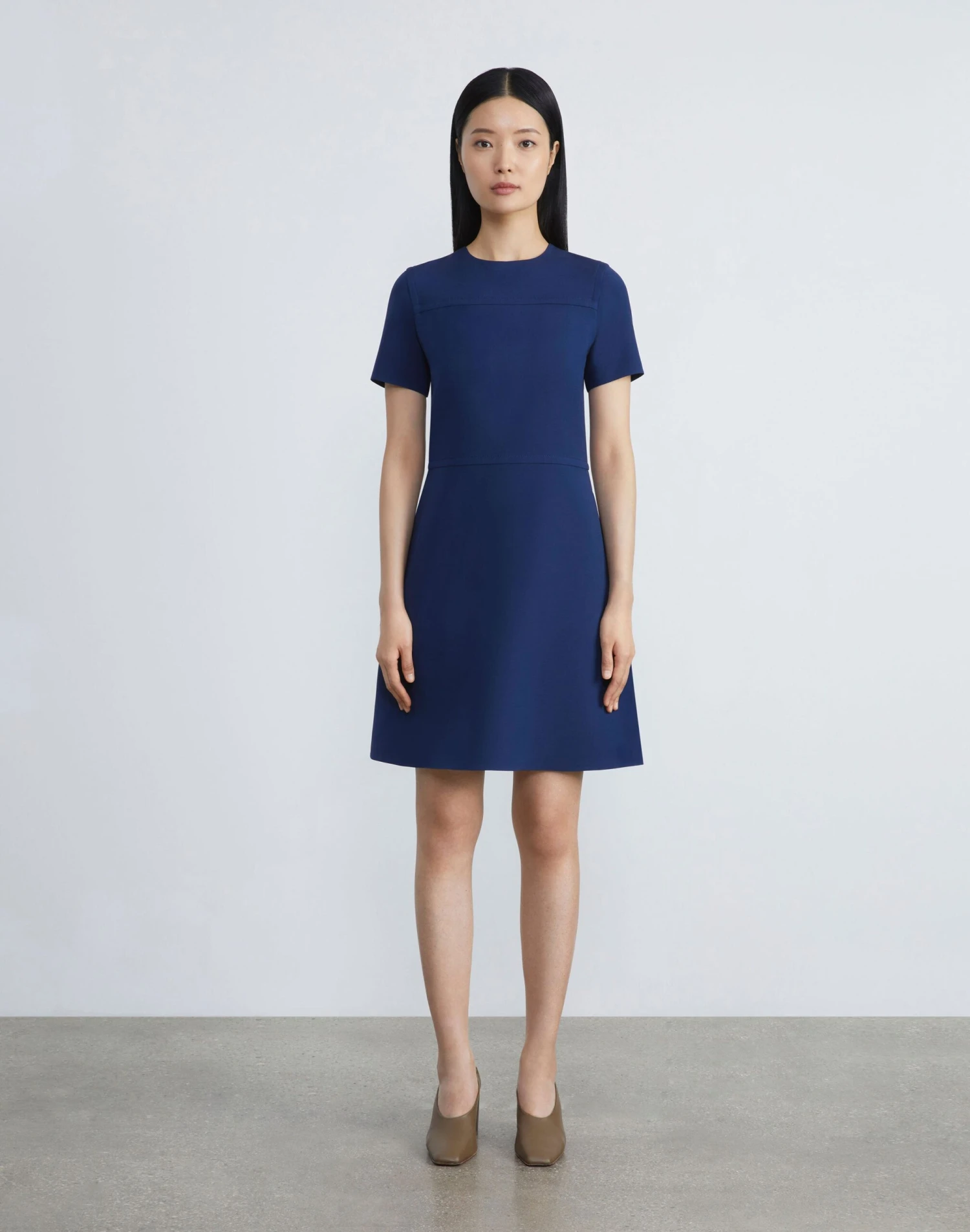 Wool-Silk Crepe A-Line Dress 10 Wool-Silk Crepe A-Line Dress - Image 10