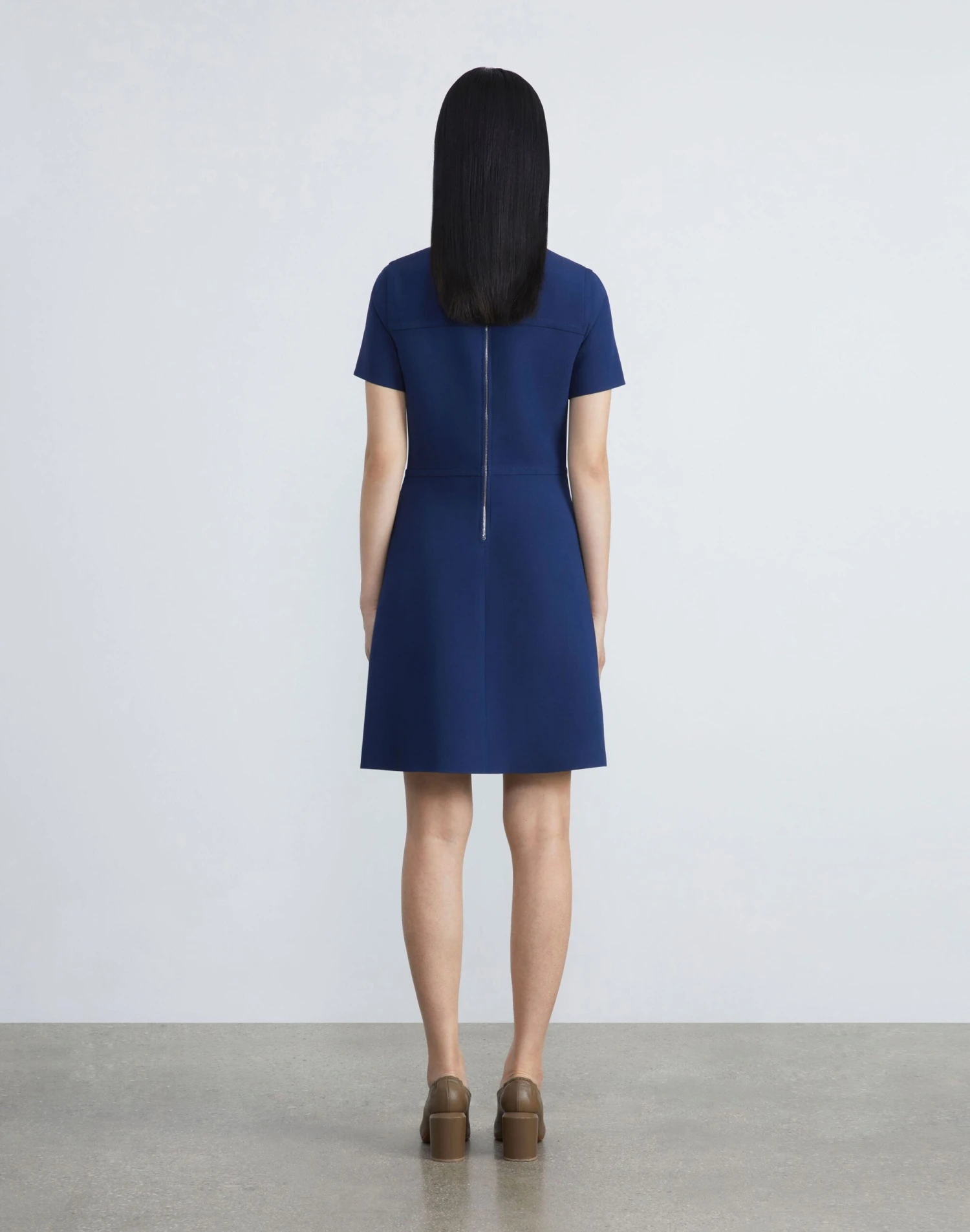 Wool-Silk Crepe A-Line Dress 8 Wool-Silk Crepe A-Line Dress - Image 8