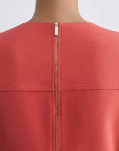 Wool-Silk Crepe A-Line Dress 30 Wool-Silk Crepe A-Line Dress -Chic Daily Fashion mddr5r 1u35 stamped poppy detail