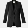 Stretch Wool Single-Button Blazer
