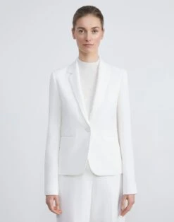 Finesse Crepe Single Button Blazer -Chic Daily Fashion mjcp6h 6147 cloud