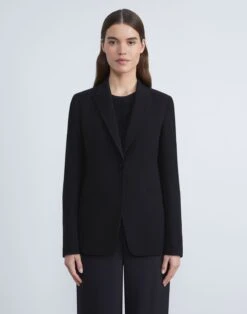 Finesse Crepe Cutaway Blazer -Chic Daily Fashion mjcr1h 6147 black