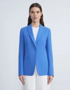 Finesse Crepe Cutaway Blazer -Chic Daily Fashion mjcr1h 6147 classic cobalt