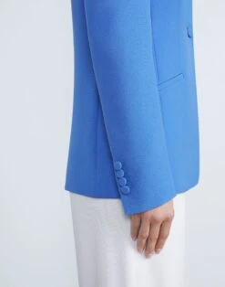 Finesse Crepe Cutaway Blazer -Chic Daily Fashion mjcr1h 6147 classic cobalt detail2