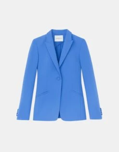 Finesse Crepe Cutaway Blazer -Chic Daily Fashion mjcr1h 6147 classic cobalt flat