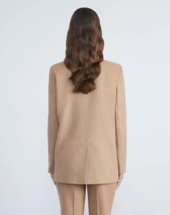 Camel Hair Double-Breasted Trinity Blazer -Chic Daily Fashion mjcr9h 1d39 camel back