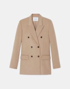 Camel Hair Double-Breasted Trinity Blazer